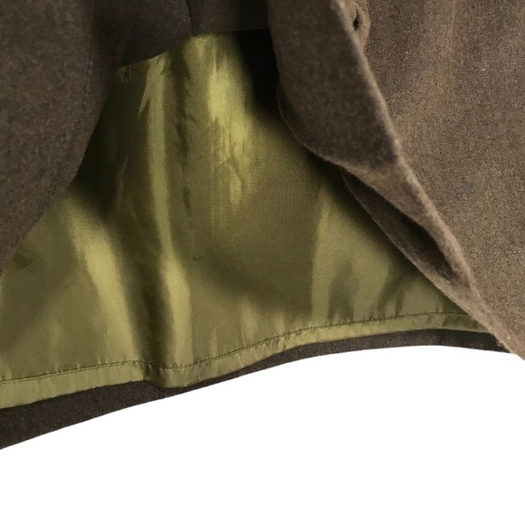 Vintage Fossil Brown Wool Blend Mini Skirt with Pockets Size 6 - Picture 5 of 15